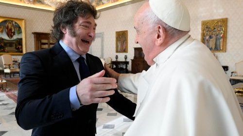 Le président argentin Milei en audience pendant une heure avec le Pape