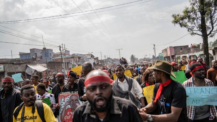 Demonstranten am Montag in Goma
