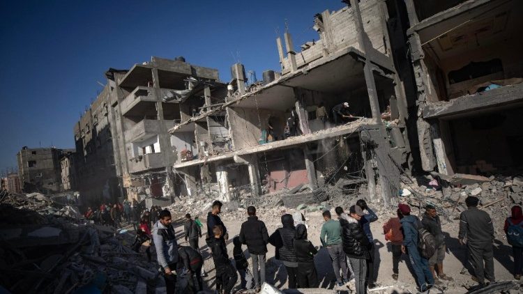 Zniszczenia w Rafah w Strefie Gazy, 22 lutego 2024 r.