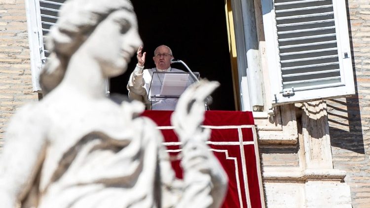 Bei einem Angelus-Gebet des Papstes