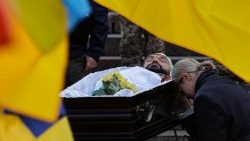 Pogrzeb ukraińskiego żołnierza w Kijowie, 9 kwietnia 2024 r.