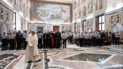 Ferenc pápa az olasz felnőtt cserkészekkel találkozott 
