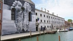 Le pavillon du Saint-Siège sur l'île de la Giudecca, à Venise, le 21 avril 2024.