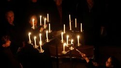 Salisbury Cathedral celebrates the beginning of Advent with a candle-lit service and procession, "From Darkness to Light\