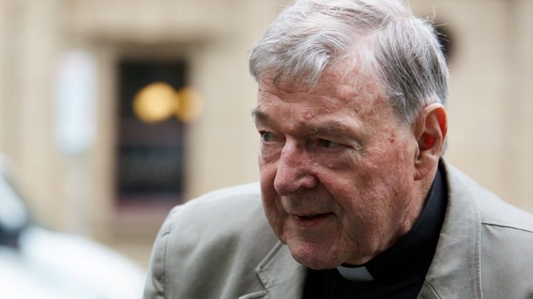 Cardinal George Pell arrives at the County Court in Melbourne, Australia