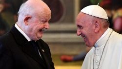 L'incontro tra Papa Francesco e fra' Giacomo Dalla Torre il 22 giugno 2018 in Vaticano