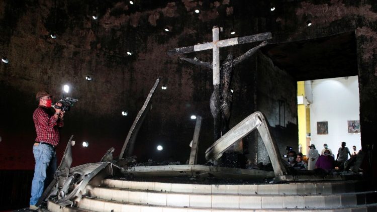 Zničená kaple managujské katedrály