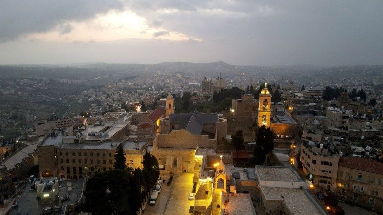 Blick auf Bethlehem am 24. Dezember 2020