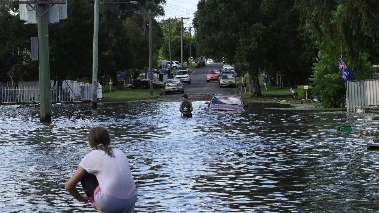 호주의 홍수 피해 현장
