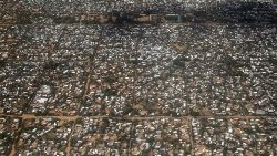An aerial view of part of the Dadaab refugee camp