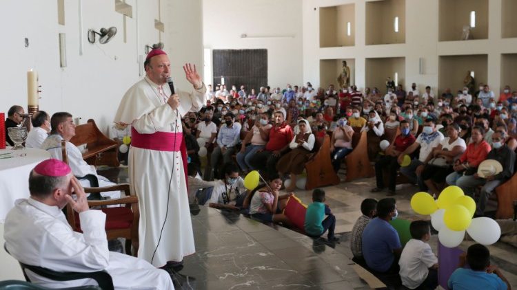 Archbishop Franco Coppola visits drug war frontline, in Aguililla