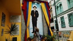 Un autel à Caracas en hommage à Jose Gregorio Hernandez, sur le lieu de sa mort. 