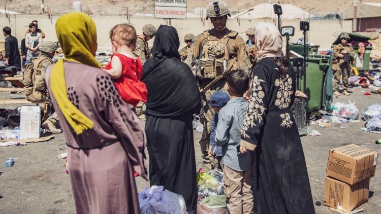 Soldiers conducting operations to evacuate civilians from Kabul