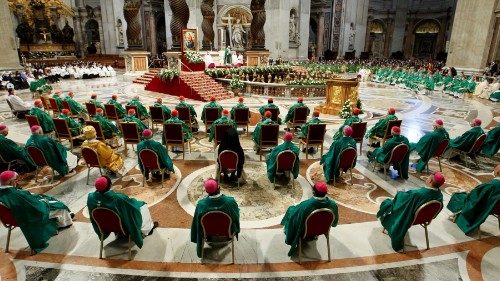 Pope Francis celebrates Mass to open the Synod of Bishops in October 2021