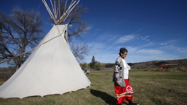 An indigenous woman near Grayson, Saskatchewan