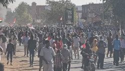 Protestors take to the streets in Khartoum, Sudan