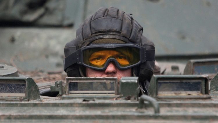 A pro-Russian militaman in the Donetsk region, Ukraine.