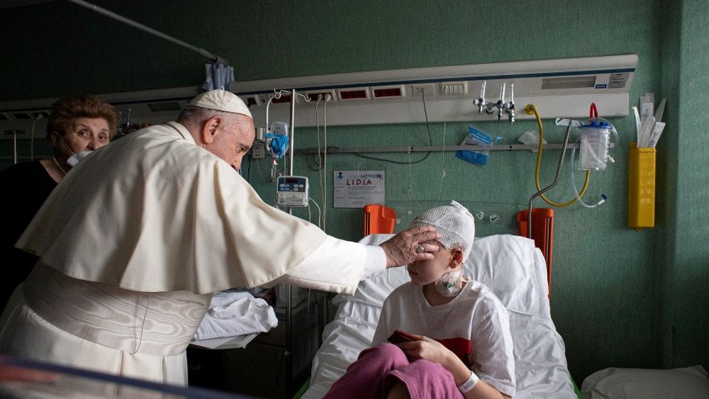 Návšteva pápeža na odelení detskej nemocnice Bambino Gesù (19. marca 2022)