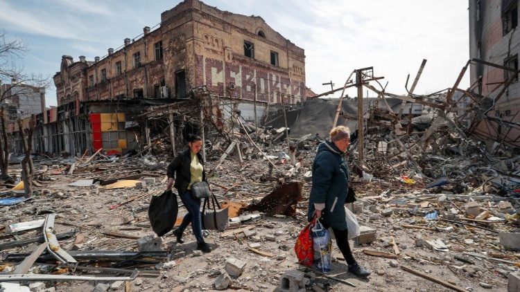 An image of the devastated city of Mariupol in Ukraine