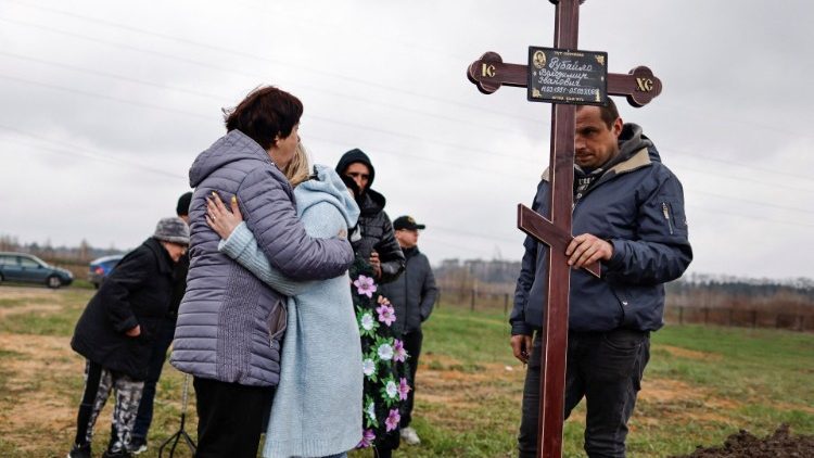Pogrzeb ofiar rosyjskich zbrodni