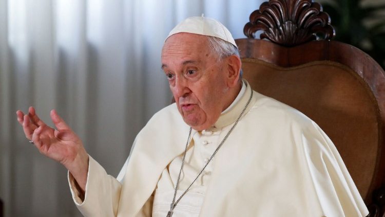Le Pape François lors de l'interview accordée à l'agence de presse britannique Reuters. 