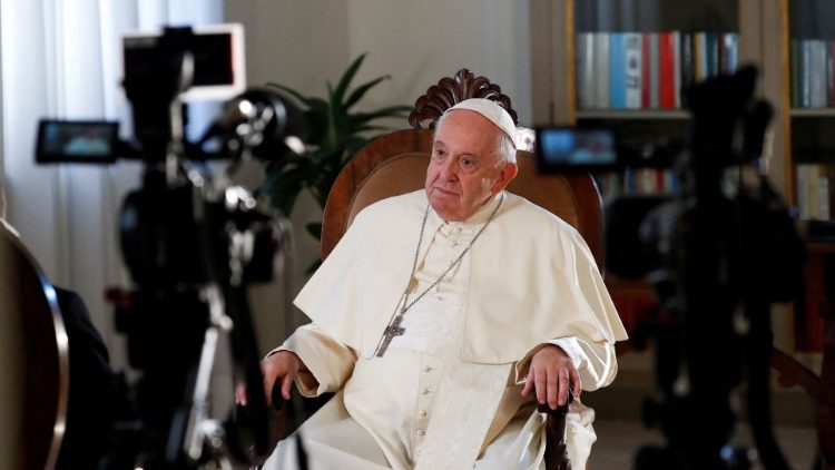 Le Pape lors de l'entretien avec Reuters, diffusé le 4 juillet 2022.