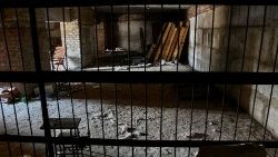 In diesem Keller eines Dorfes im Raum Charkiw sollen russische Besatzer Ukrainer gefoltert haben