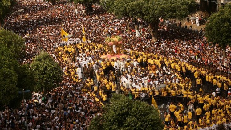 Katholische Teilnehmer einer Wallfahrt in Belem/Brasilien, Oktober 2022