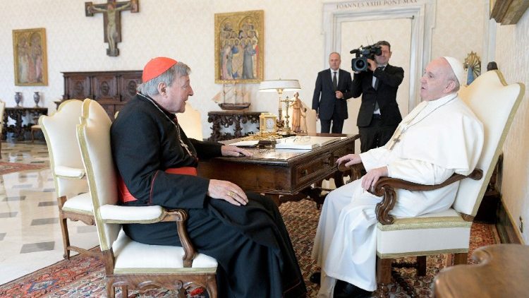 Pope Francis met in October 2020 with Cardinal George Pell