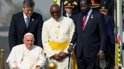 Papież Franciszek i prezydent Sudanu Południowego Salva Kiir Mayardit, 3 lutego 2023