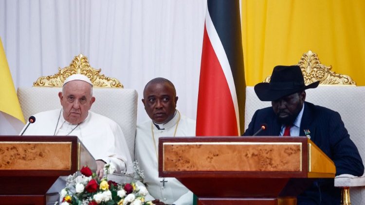 Встреча Папы Франциска с властями Южного Судана (Джуба, 3 февраля 2023 г.)