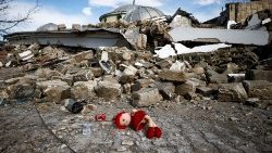 Разрушена джамия след земетресението в Хатай, Турция, 07.02.2023