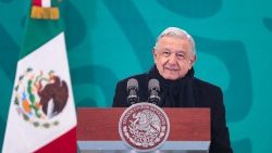 Der mexikanische Präsident Andres Manuel Lopez Obrador bei einer Pressekonferenz