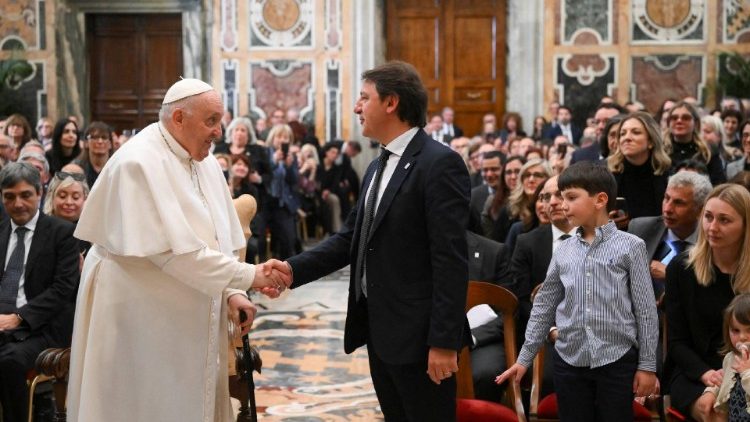 Popiežiaus audiencija Italijos socialinio draudimo fondo vadovams