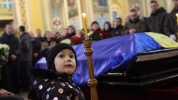 Beerdigung von gefallenen Soldaten in der Ukraine