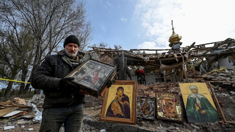 Karo sugriauta bažnyčia Zaporižios srityje