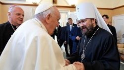 Påven träffade Metropoliten Hilarion i Budapest