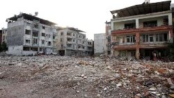 Zerstörte Gebäude im türkischen Hatay