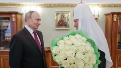Prezydent Federacji Rosyjskiej Władimir Putin i patriarcha Moskwy Cyryl, 24 maja 2023