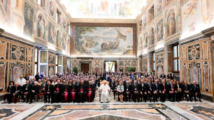 Pope Francis meets with members of the Centesimus Annus Pro Pontifice Foundation at the Vatican