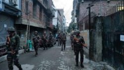 Sicherheitskräfte patrouillieren in Manipur, Juni 2023