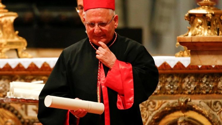 FILE PHOTO: New cardinal Louis Raphael I Sako of Iraq is seen during a consistory ceremony to install 14 new cardinals in Saint Peter's Basilica at the Vatican