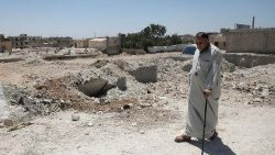 Ein Überlebender des Erdbebens namens Habib Gharib Habib in Jandaris