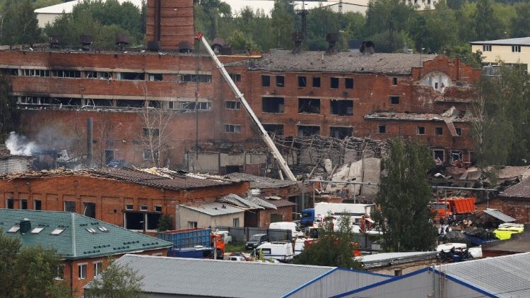 L'esplosione nello stabilimento di Zagorsk a Sergiev Posad, vicino Mosca