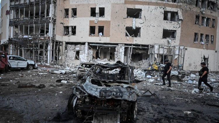 Venäläispommitusten seurauksia Ukrainassa elokuussa 2023