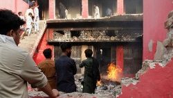 Пожежа в храмі у місті Джаранвала, Пакистан