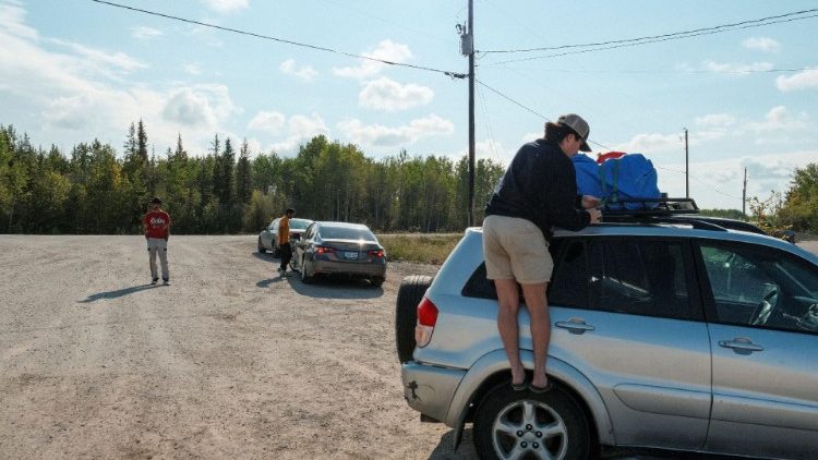 Evacuaciones en Yellowknife, Canadá. (REUTERS)