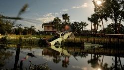 Una zona della Florida colpita dall'uragano Idalia 