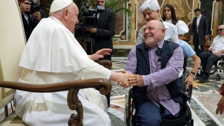 Ferenc pápa fogadta a Sérült Dolgozók Olasz Egyesületének (ANMIL) tagjait