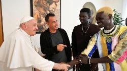 Pope Francis receives 'Io Capitano' filmmakers at the Vatican